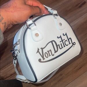 Von Dutch White and Black Mini Bag